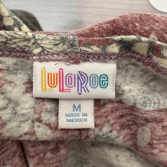 Lularoe Open Front Cardigan WMN M Dusty Rose Floral 3/4 Sleeves Vintage Inspired - Picture 5 of 7